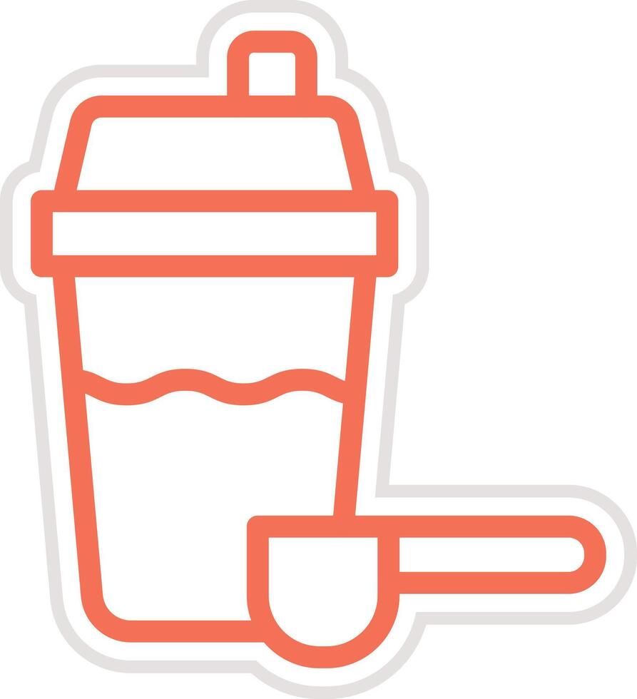Protein Shake Icon Design Illustration vector