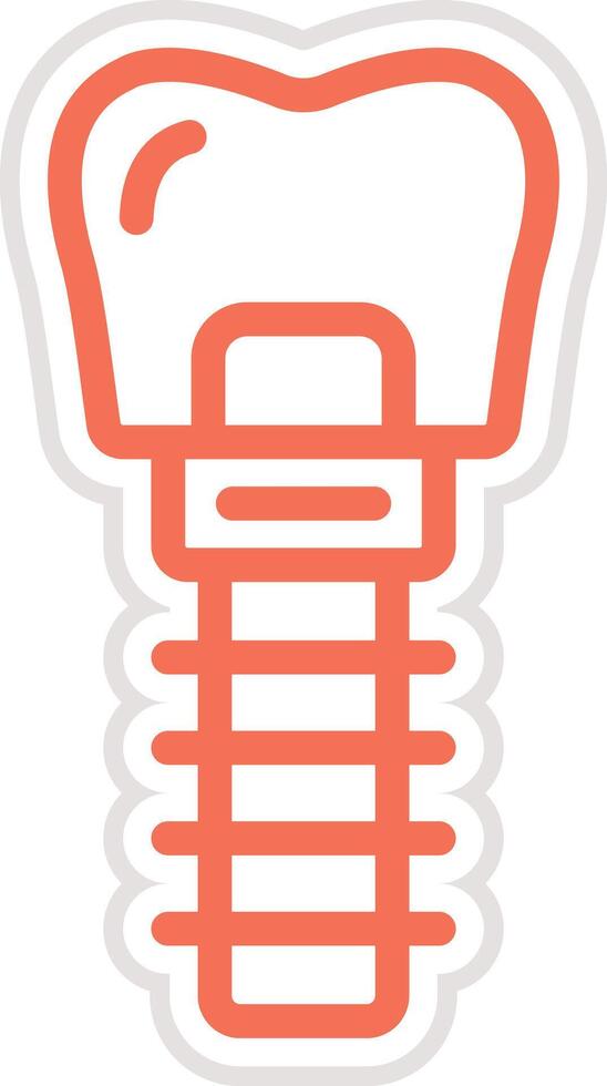 Dental Implant Icon Design Illustration vector