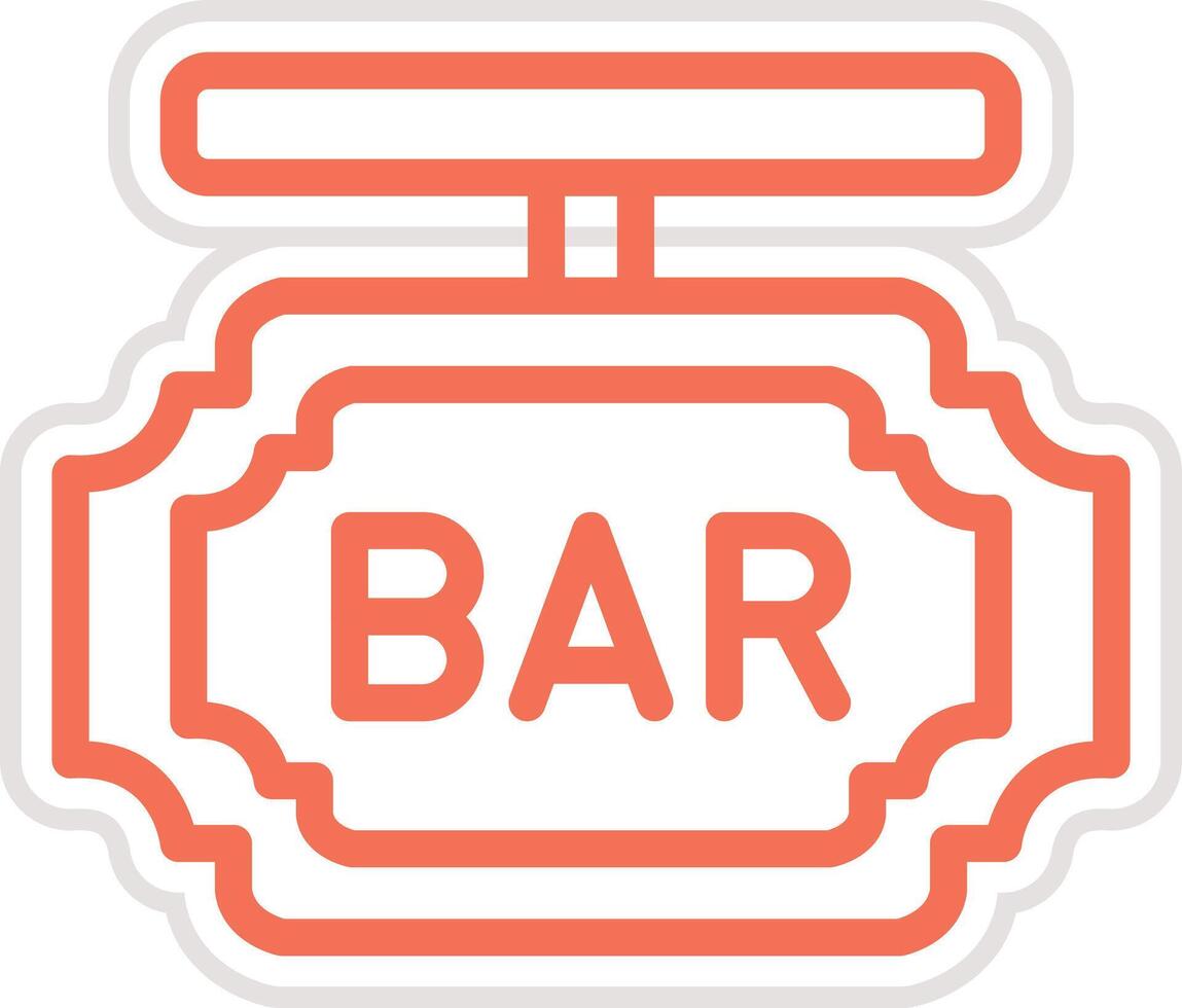 Bar Board Icon Design Illustration vector