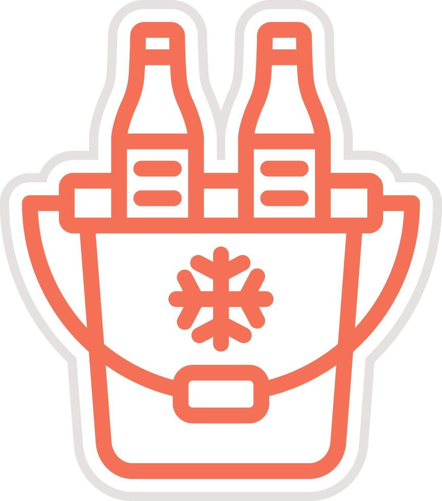 Ice Bucket Icon Design Illustration vector