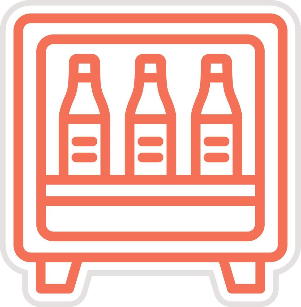 Minibar Icon Design Illustration vector