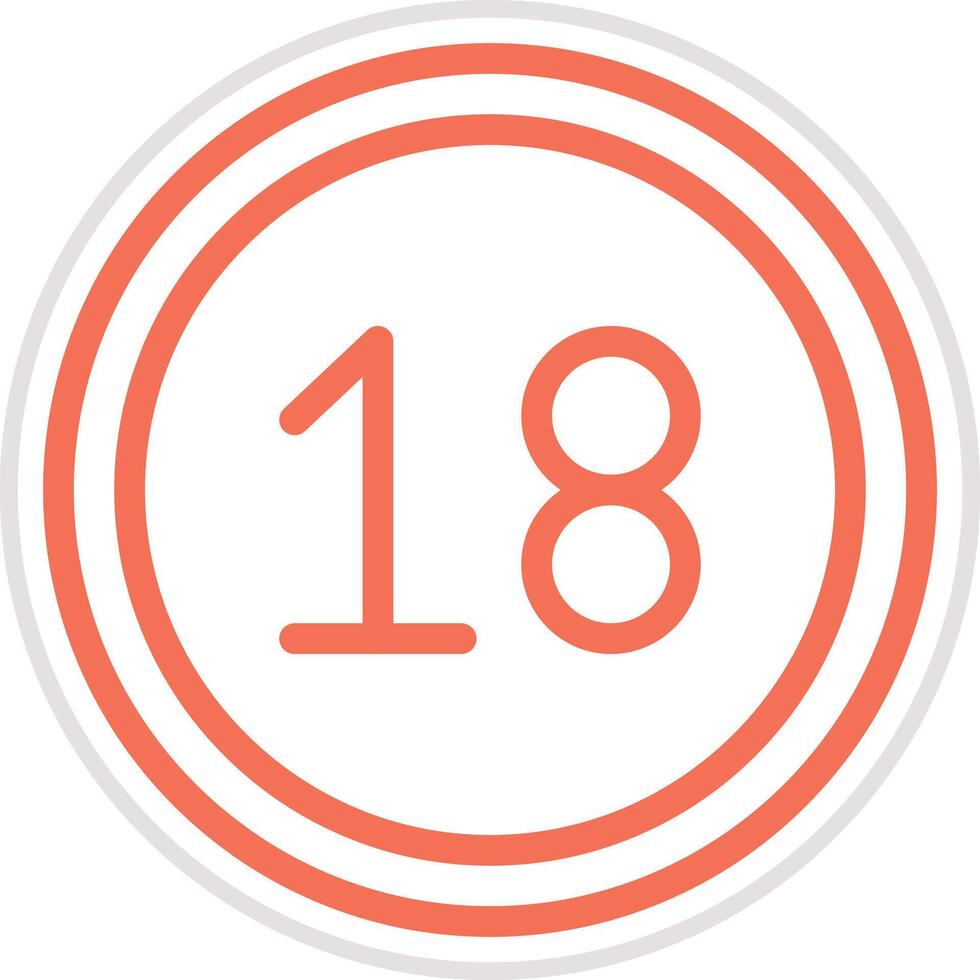 Eighteen Icon Design Illustration vector
