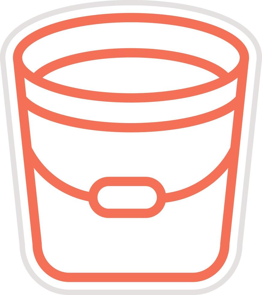 Bucket Icon Design Illustration vector