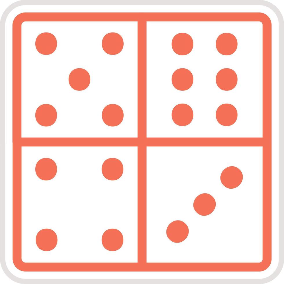 Domino Icon Design Illustration vector