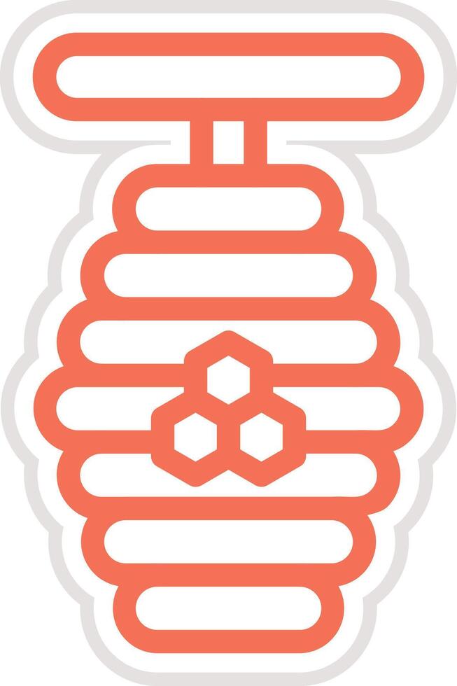 Honey Bee Icon Design Illustration vector