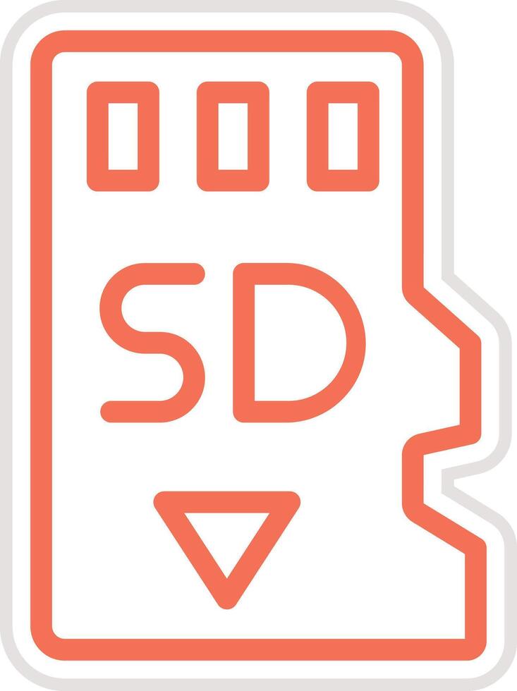 Memory card Icon Design Illustration vector