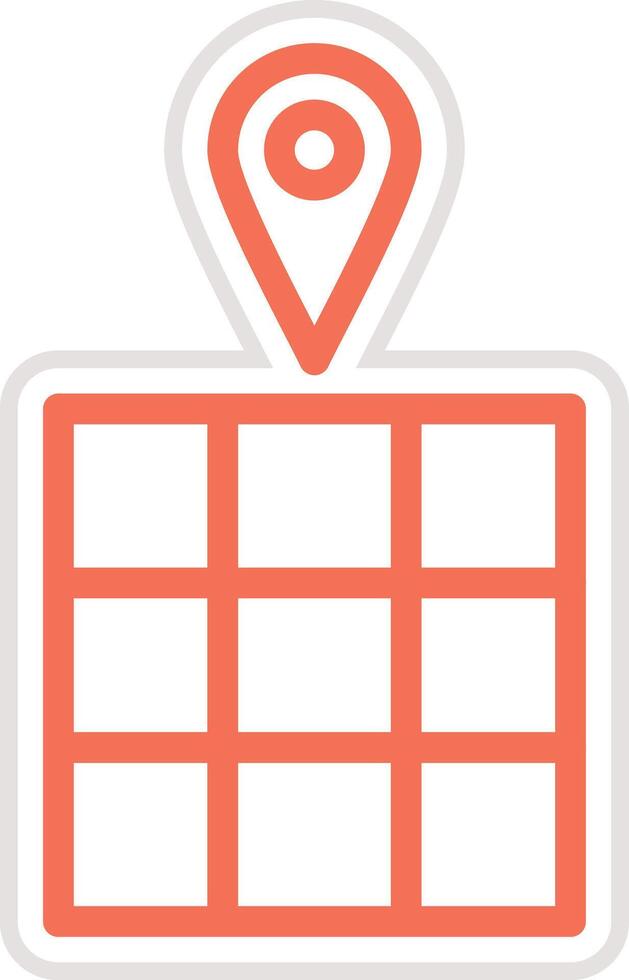 Grid location Icon Design Illustration vector