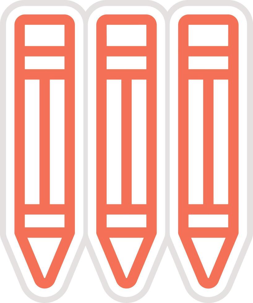 Pencils Icon Design Illustration vector