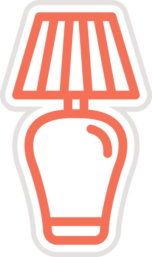 Table Lamp Icon Design Illustration vector