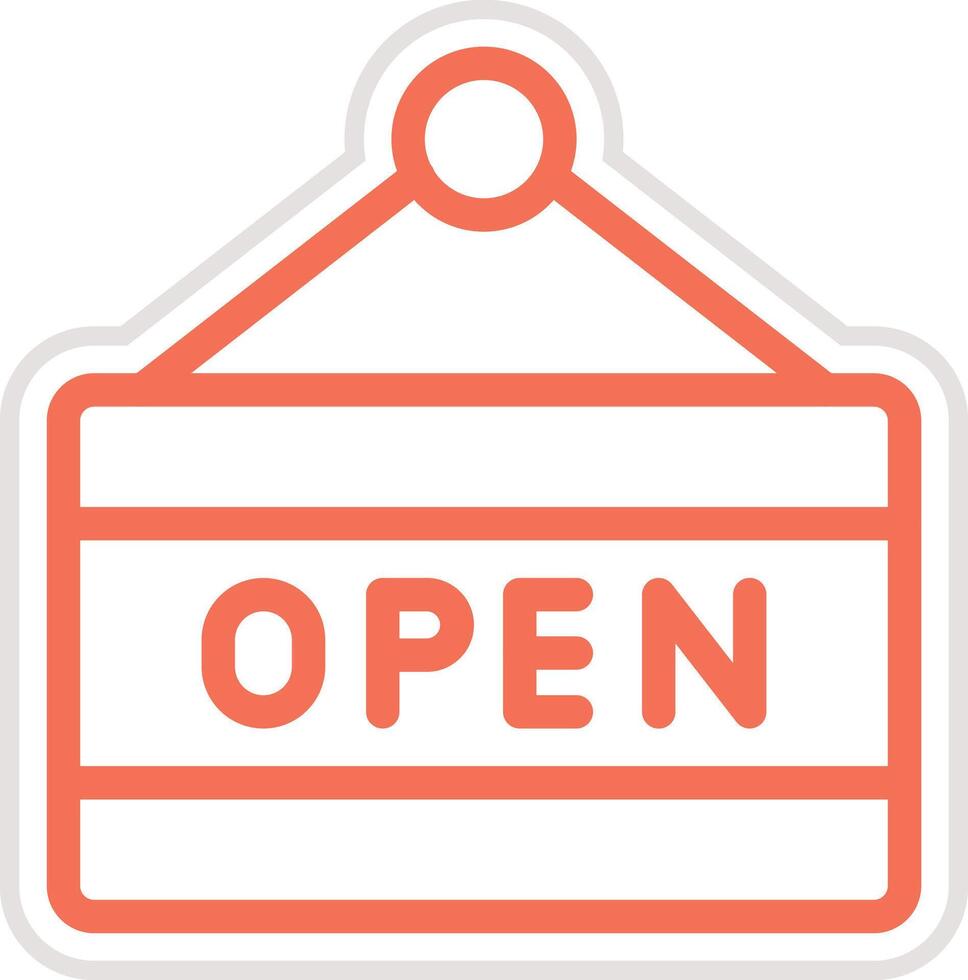 Open Sign Icon Design Illustration vector