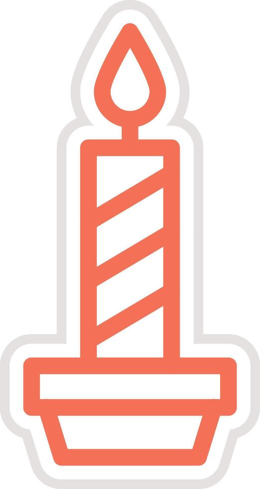 Candle Icon Design Illustration vector