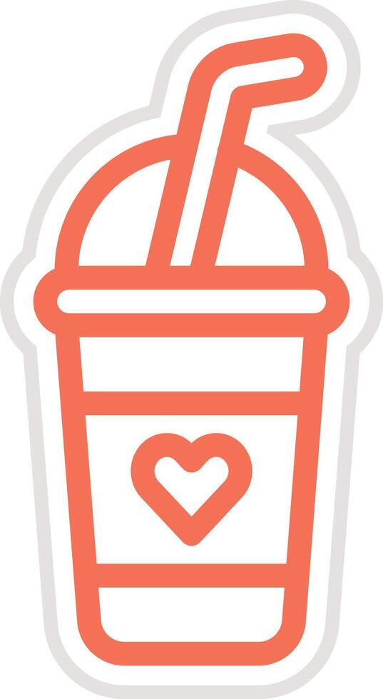 Milkshake Icon Design Illustration vector