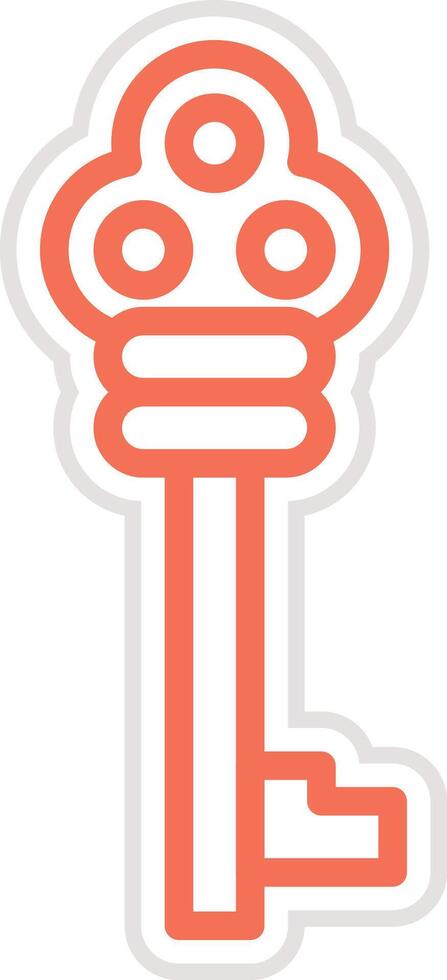 Medieval key Icon Design Illustration vector