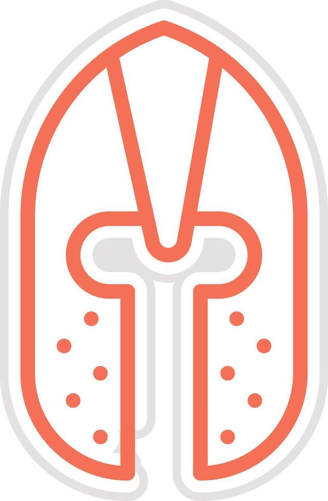 Knight helmet Icon Design Illustration vector