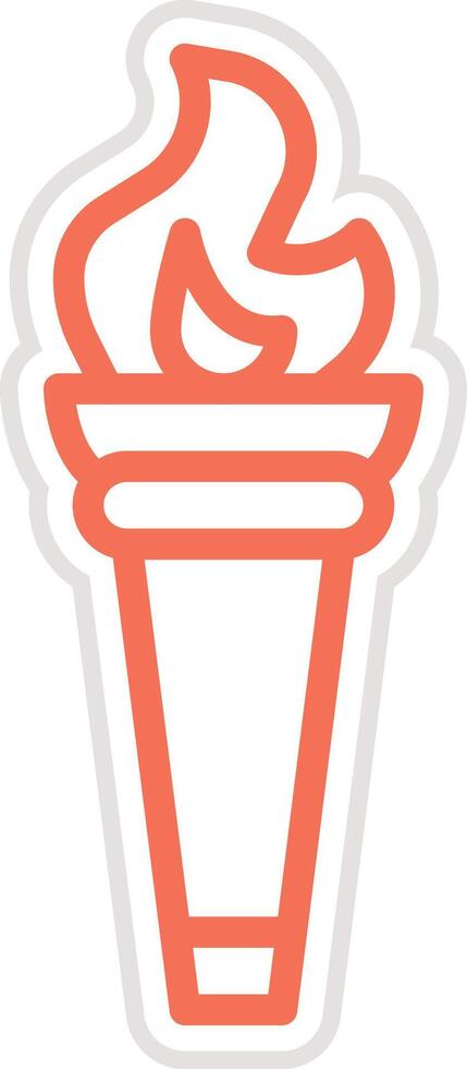 Fire torch Icon Design Illustration vector