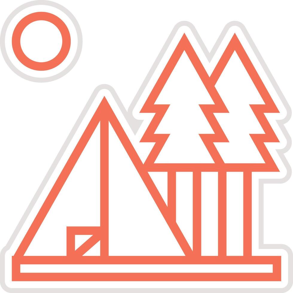 Camp Icon Design Illustration vector
