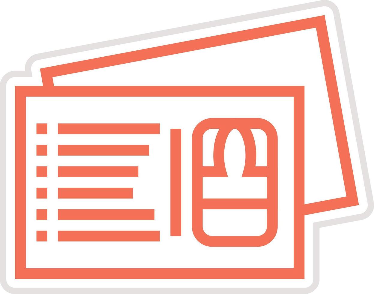 Postcard Icon Design Illustration vector