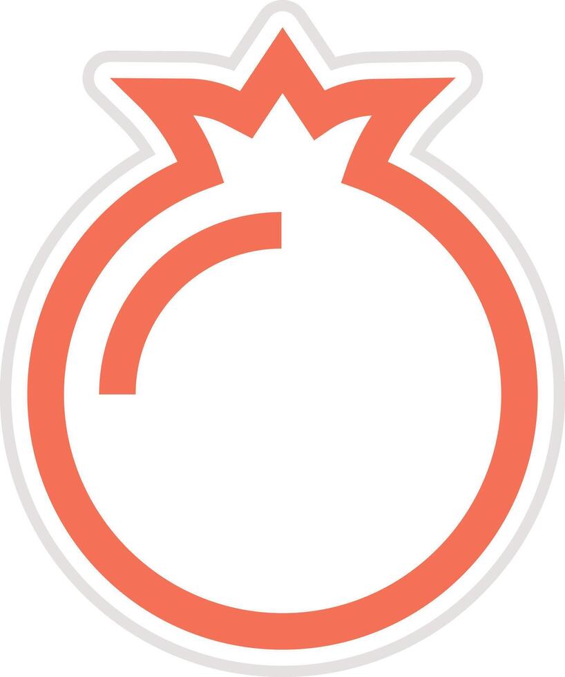Pomegranate Icon Design Illustration vector