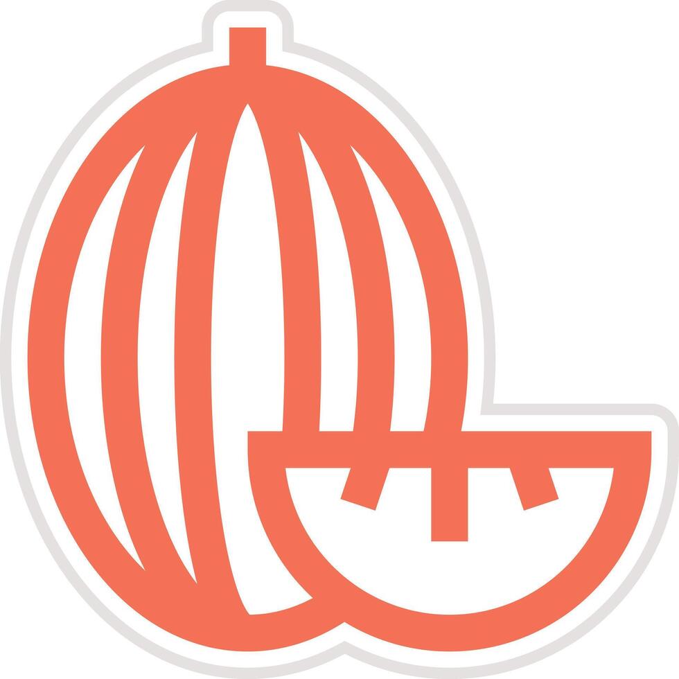 Muskmelon Icon Design Illustration vector
