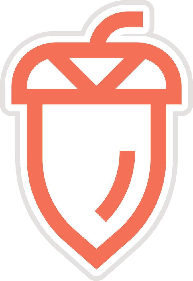 Acorn Icon Design Illustration vector