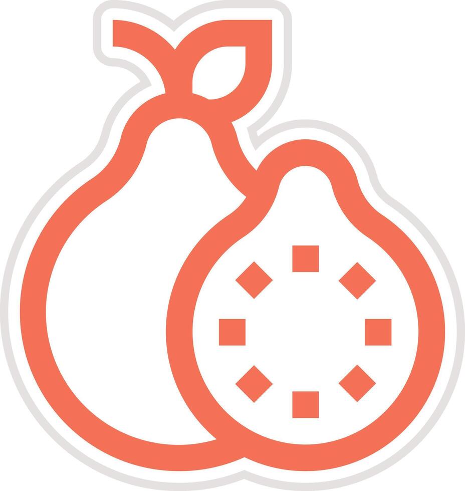 Guava Icon Design Illustration vector