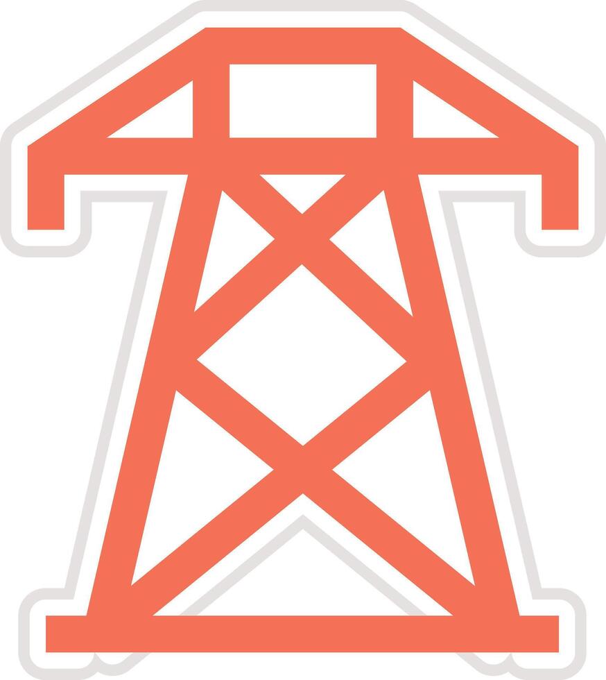 Electric Tower Icon Design Illustration vector