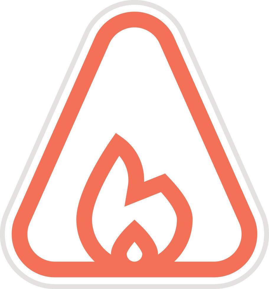 Fire Warning Icon Design Illustration vector