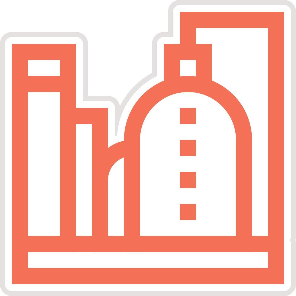 Oil Factory Icon Design Illustration vector