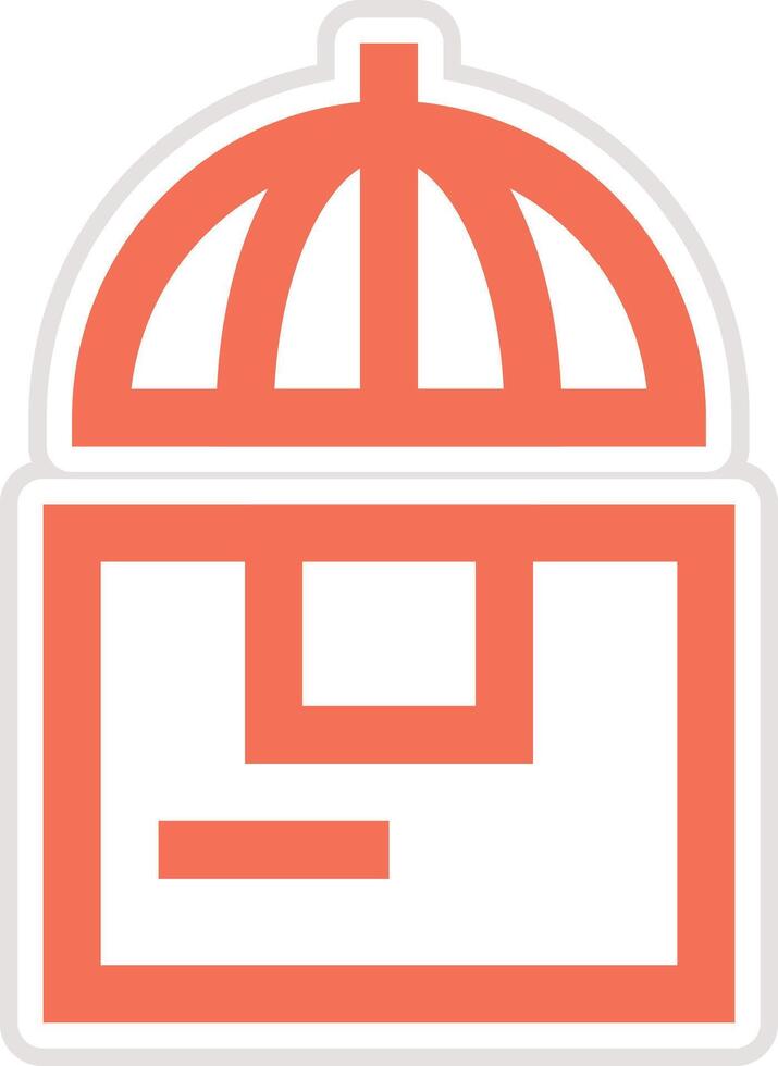 Parcel Protection Icon Design Illustration vector