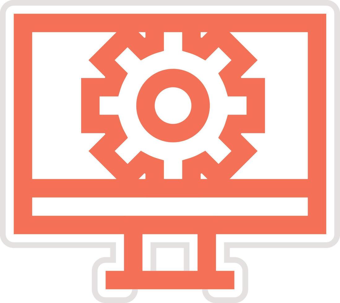 Computer Settings Icon Design Illustration vector