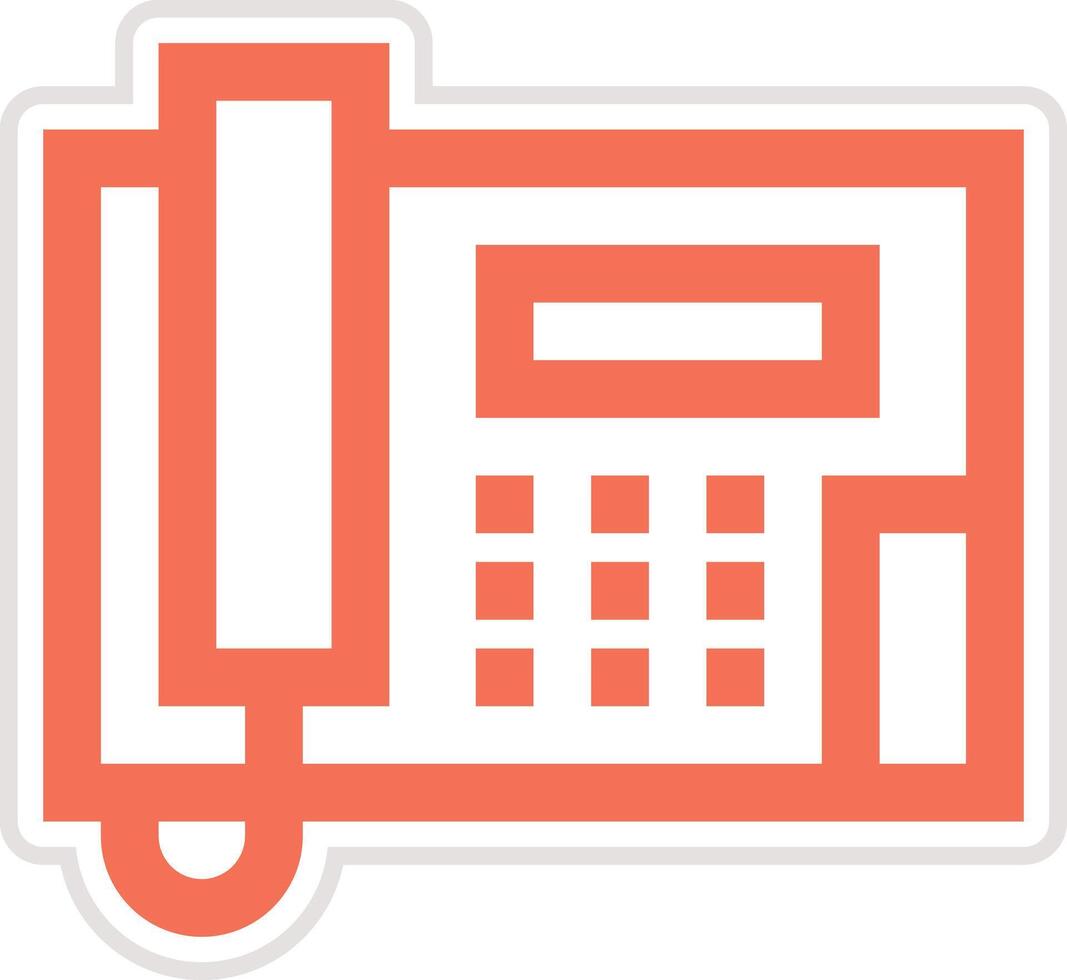 Landline Icon Design Illustration vector