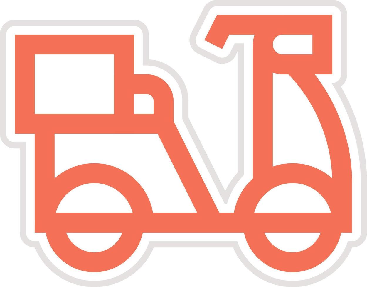 Delivery Bike Icon Design Illustration vector