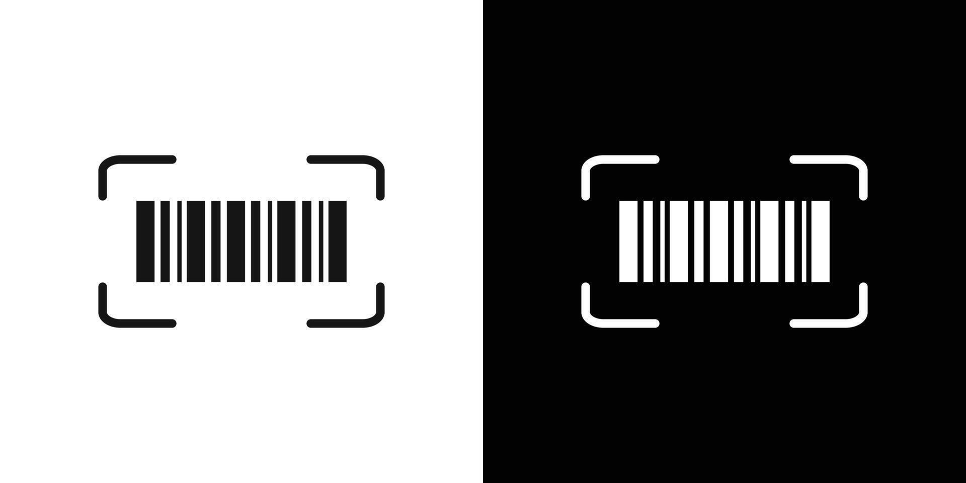 Bar code scanner icon Flat set outline vector