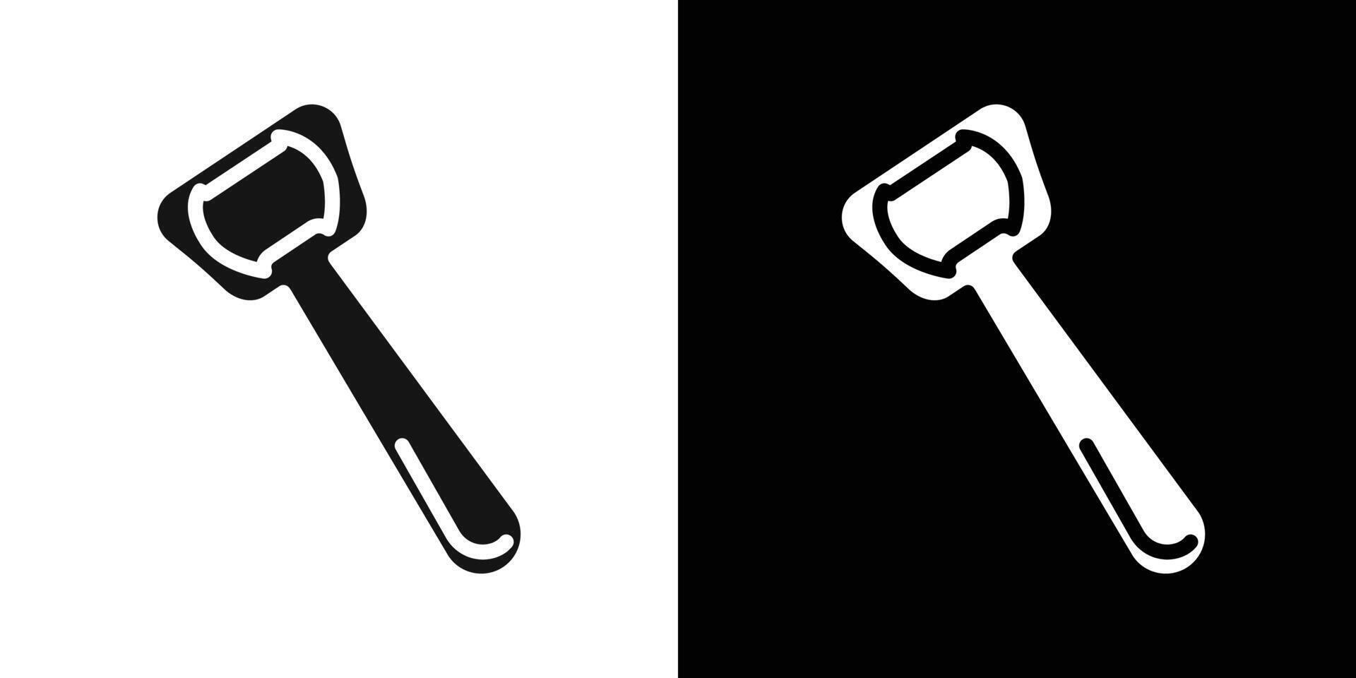 Bottle opener icon Flat set outline vector