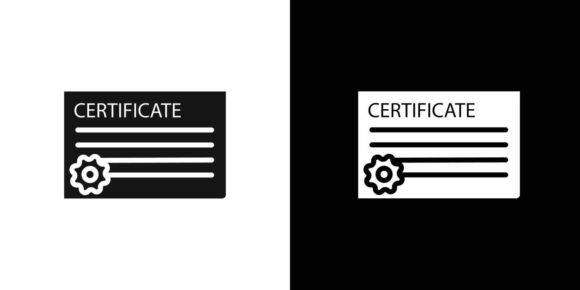 certificate icon Flat set outline vector