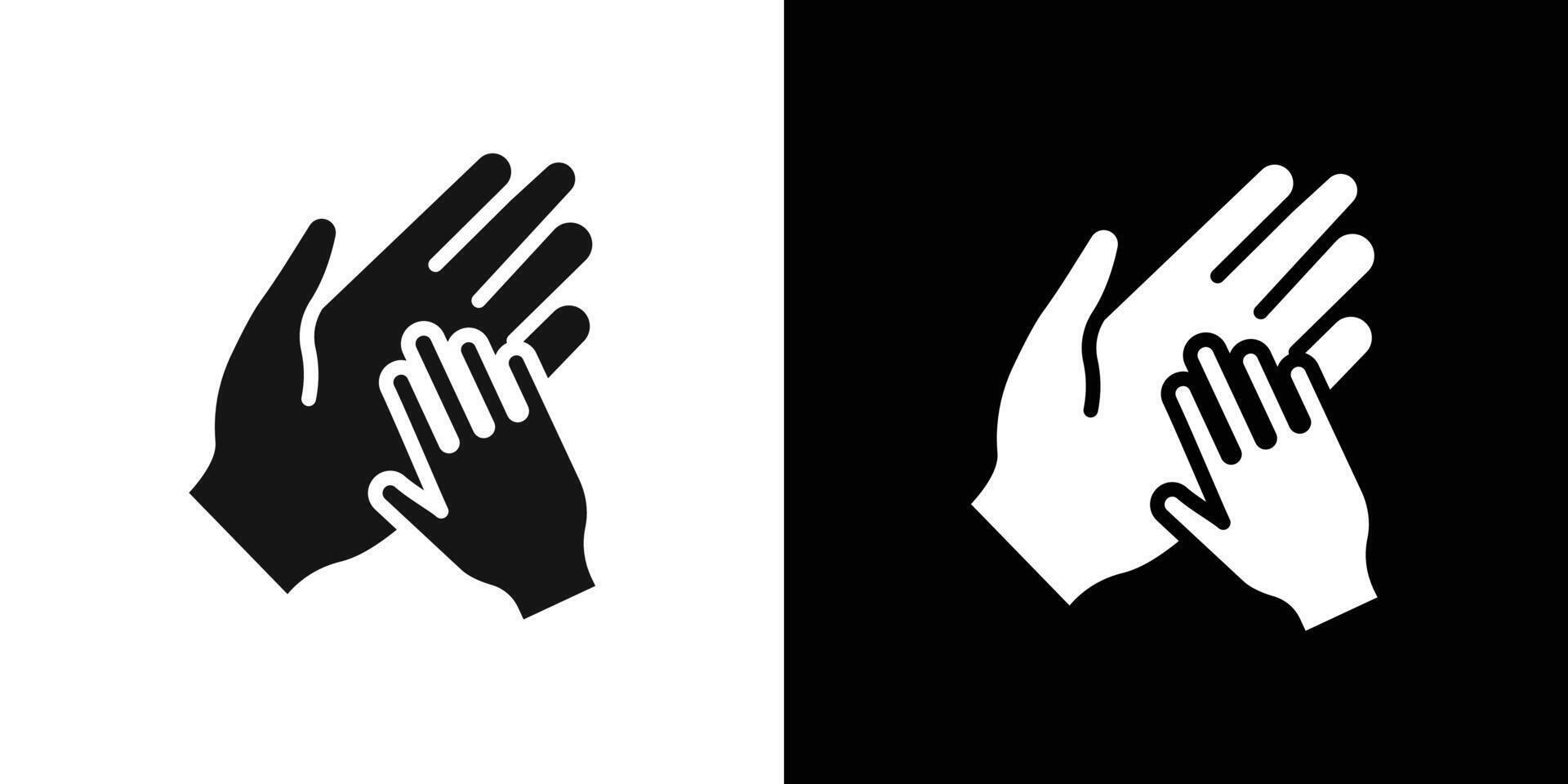 Charity for children icon Flat set outline vector