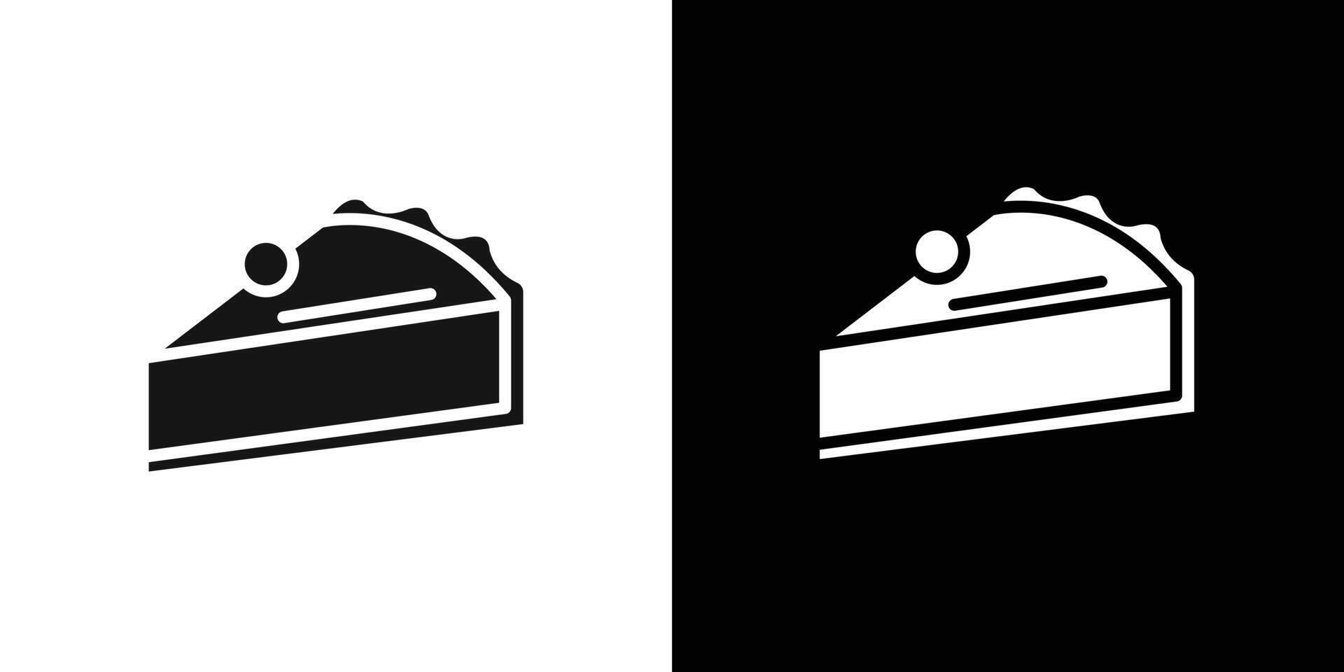 Cheesecake icon Flat set outline vector