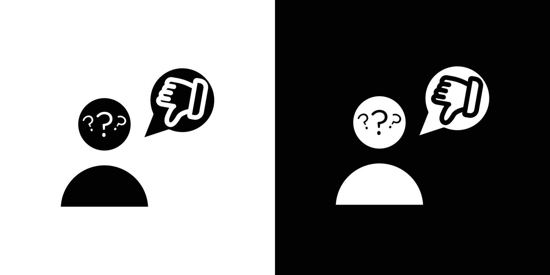 Criticism icon Flat set outline vector
