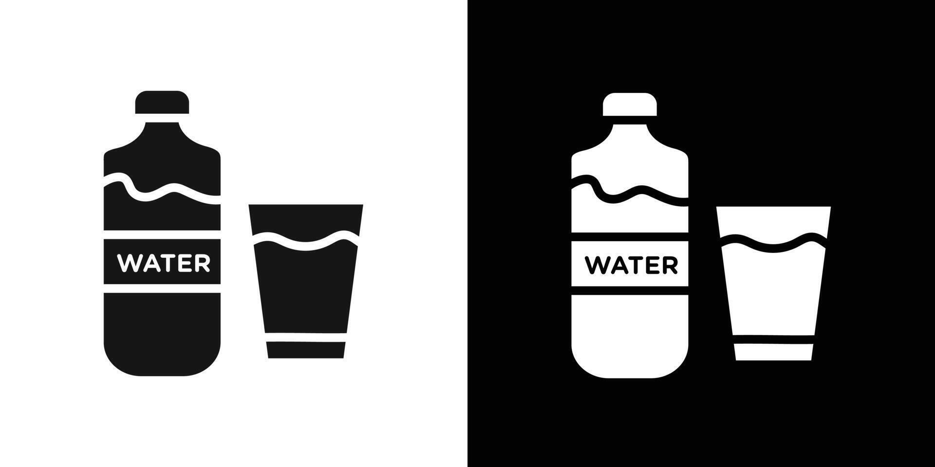 Drinking enough water icon Flat set outline vector
