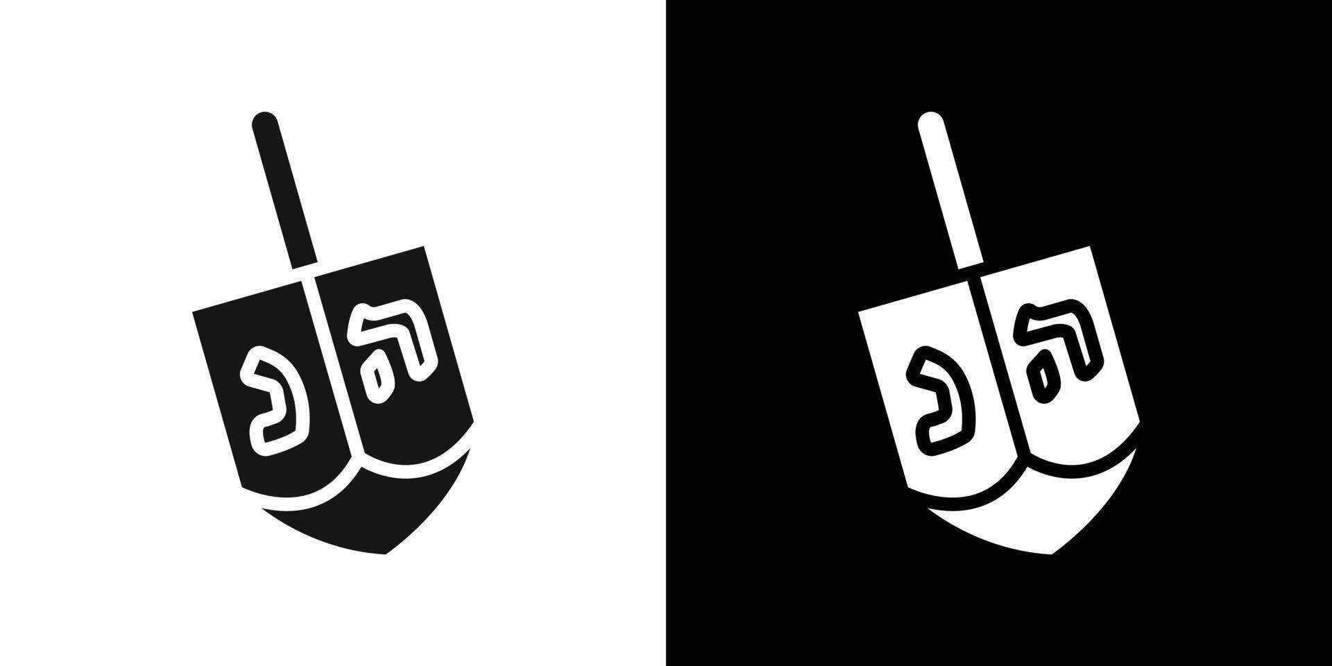 dreidel icon Flat set outline vector