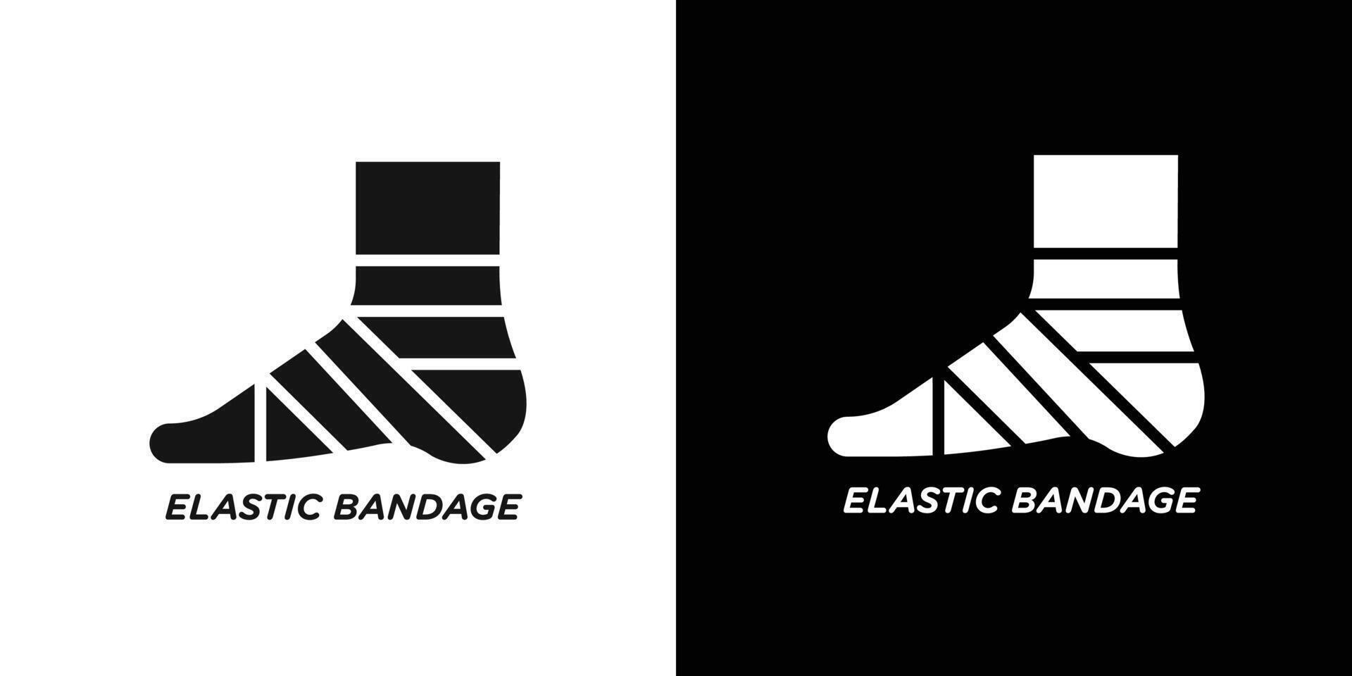 Elastic bandage icon Flat set outline vector