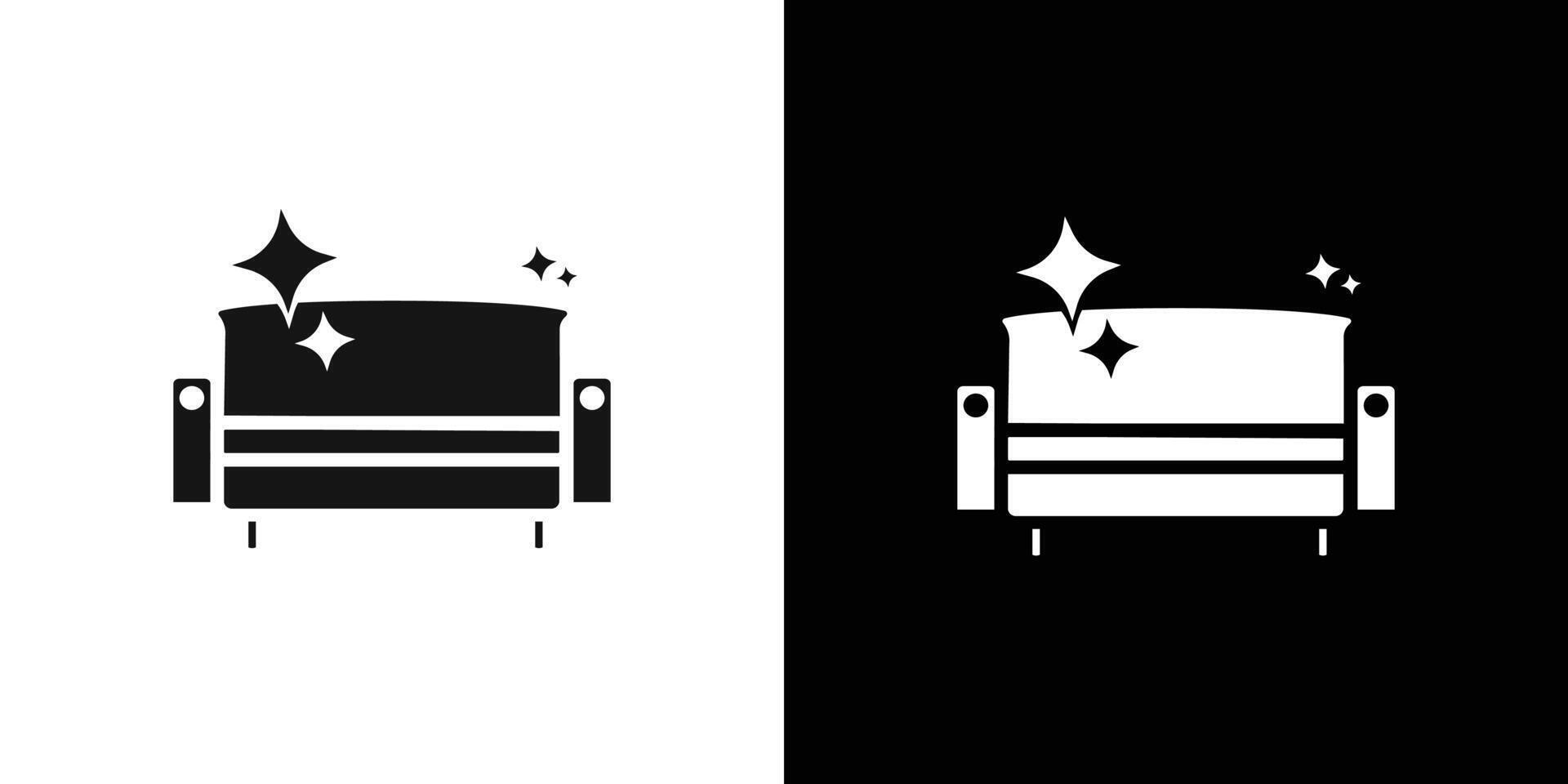 Furniture dry cleaning icon Flat set outline vector