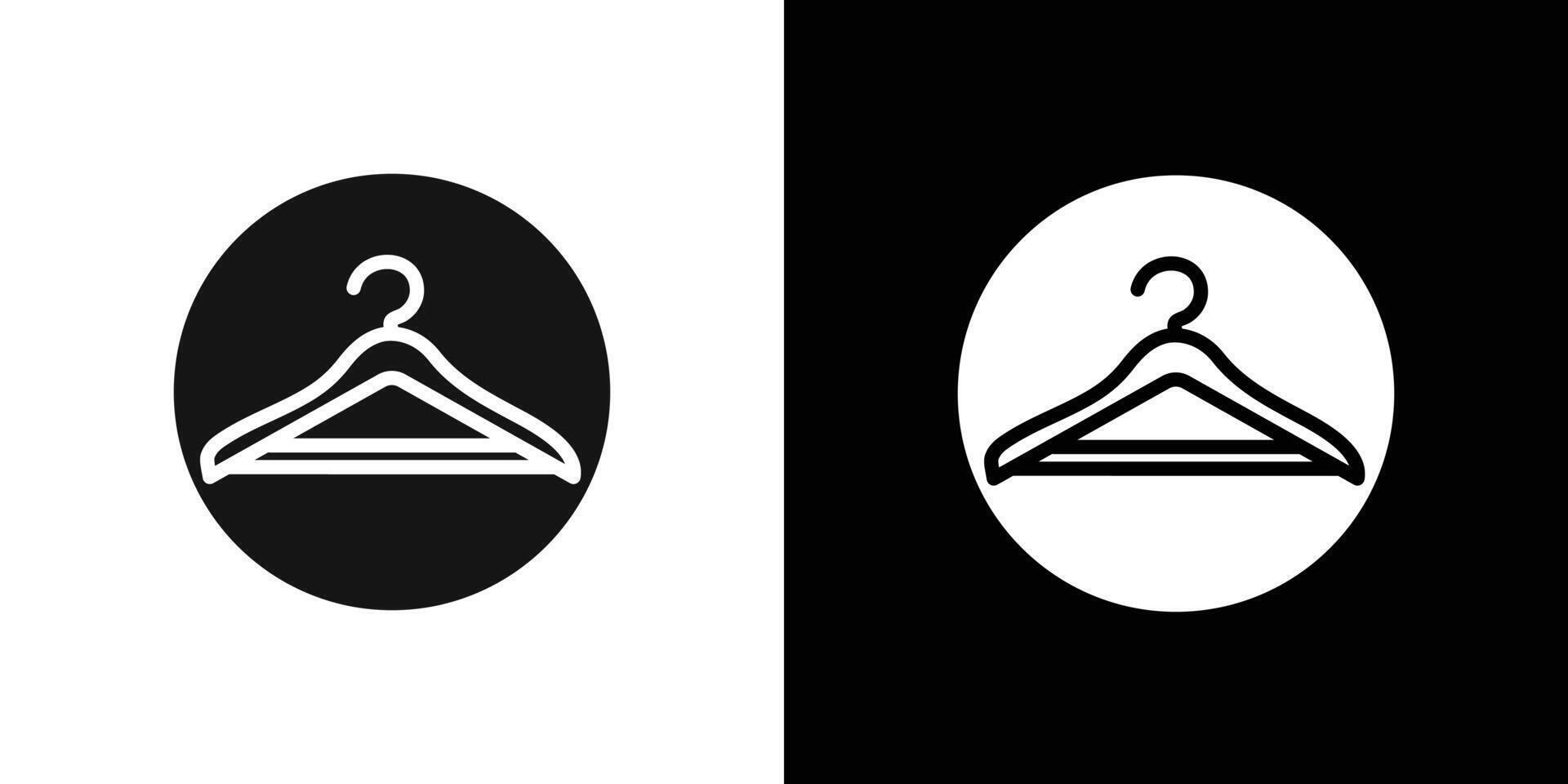 hanger icon Flat set outline vector
