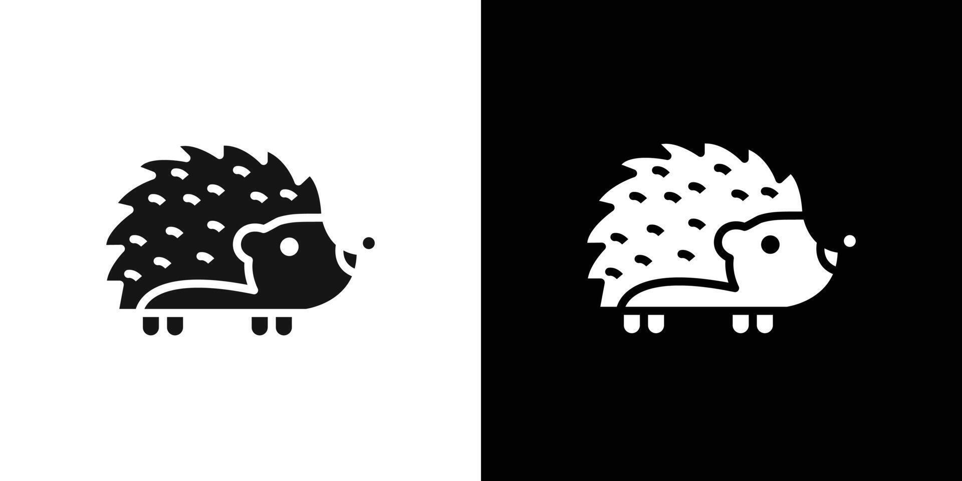 Hegdehog icon Flat set outline vector