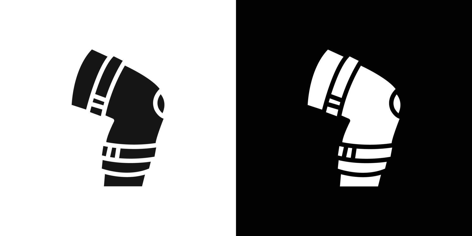 Knee Orthopedic Brace icon Flat set outline vector