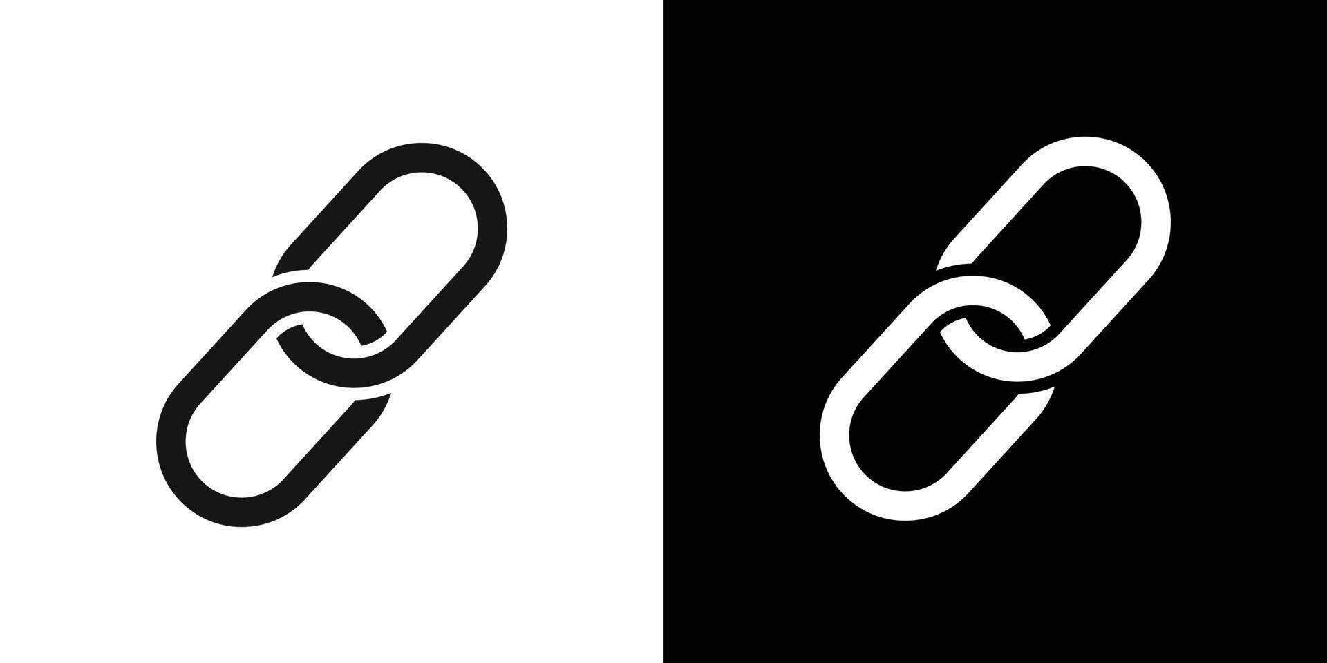 Link icon Flat set outline vector