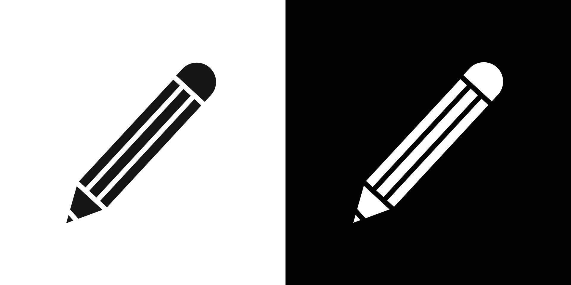 Pencil icon Flat set outline vector