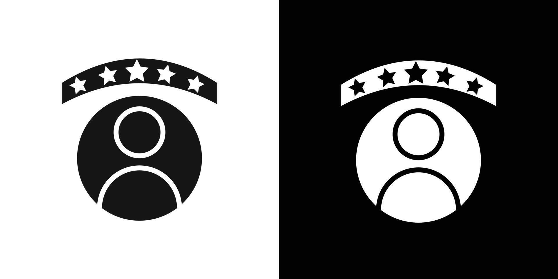 Rating employee icon Flat set outline vector
