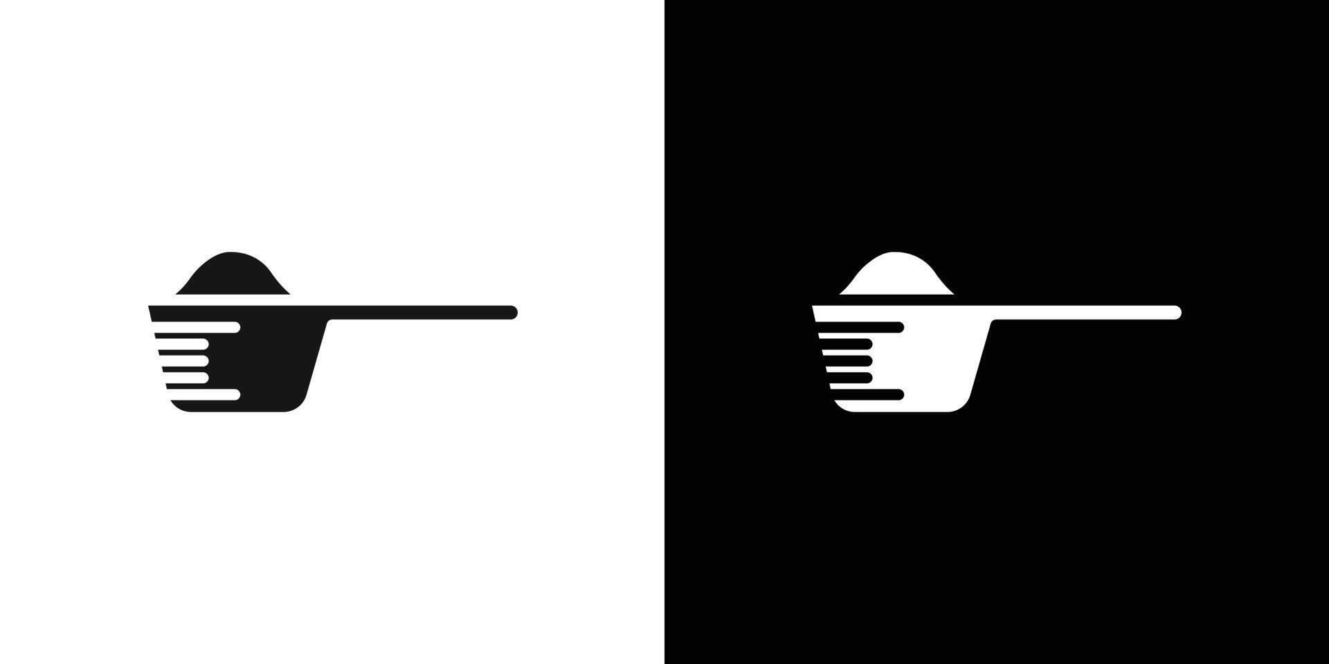 Scoop icon Flat set outline vector