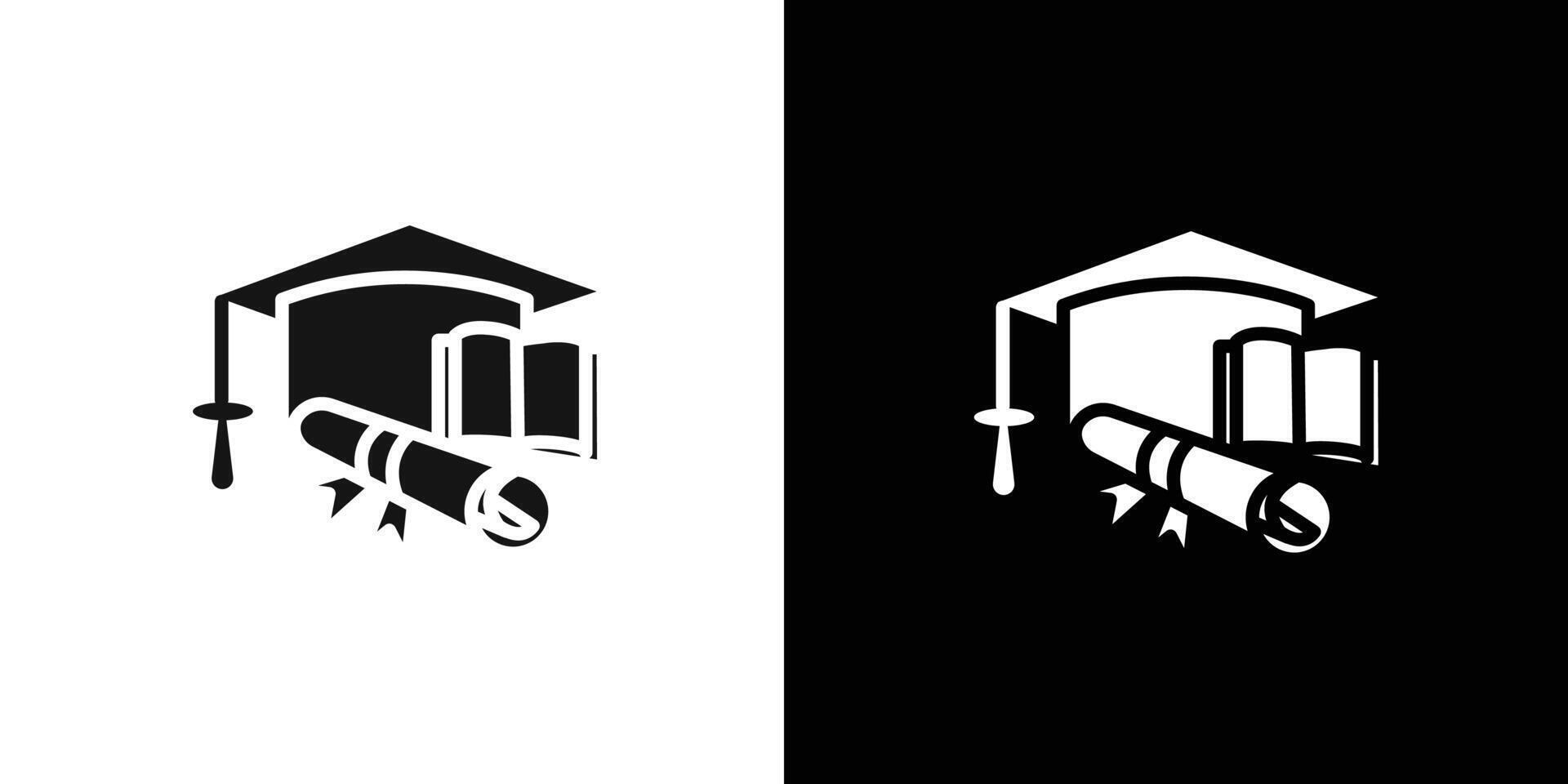 Scholarship icon Flat set outline vector